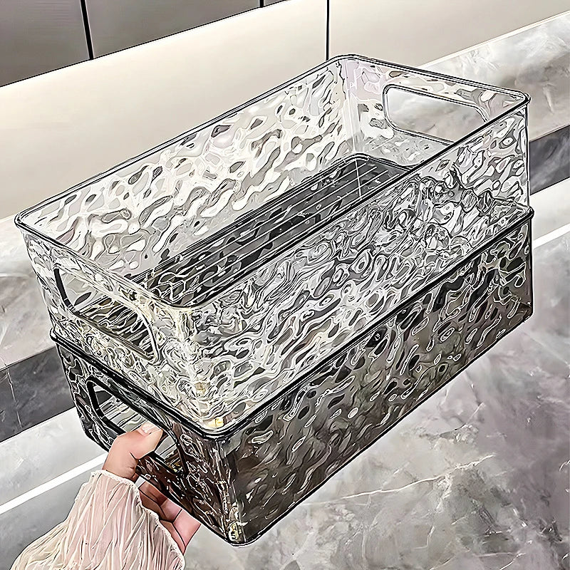 Crystal Clear Luxury Makeup Organizer – Premium Cosmetic & Skincare Storage Box