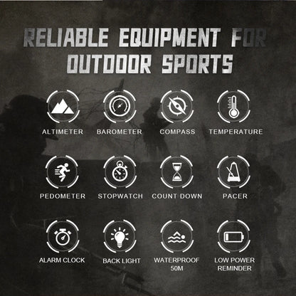 NORTH EDGE APACHE-46 Men Digital Sports Watch Compass Altimeter Barometer WR50M