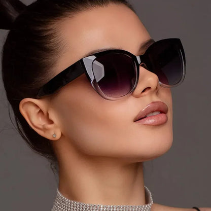 Fashion Cat Eye Sunglasses Women Gradient Color UV400 Designer Popular Shades