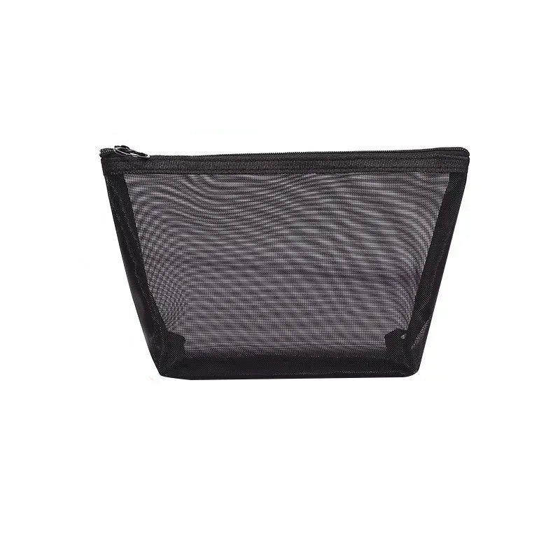 Heart Transparent Mesh Cosmetic & Toiletry Organizer Pouch – Portable Makeup & Essentials Bag for Women