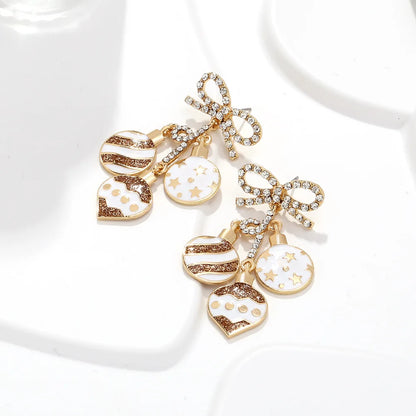 Christmas Jewelry Rhinestones Elk Earrings Christmas tree Drop Earrings for Woman Xmas Accessories Ear Studs Gifts