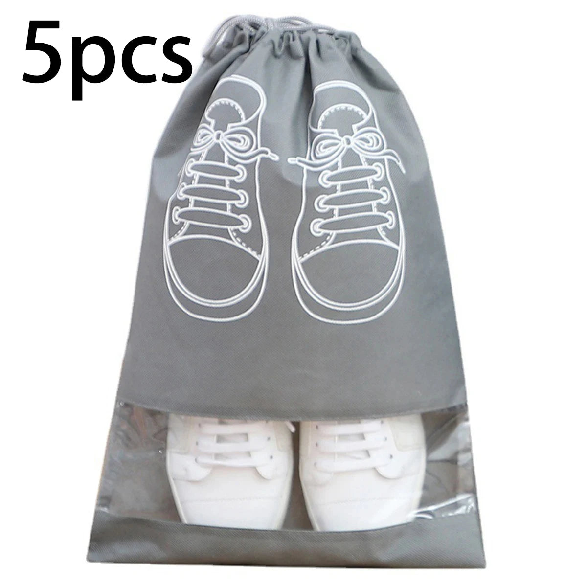 2/5/10 Shoes Storage Bag Closet Organizer Non Woven Travel Portable Bag Waterproof Pocket Clothing Classified Draw Hanging Bag