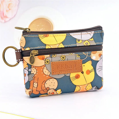 Cute Animals Cartoon Wallet – Small Zipper Coin Purse for Women & Students