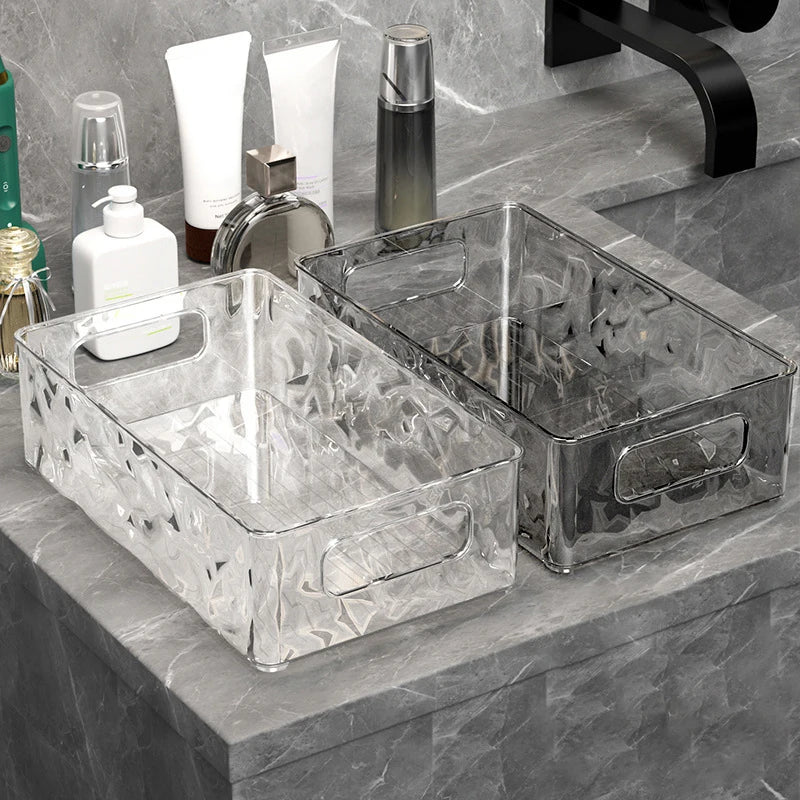 Crystal Clear Luxury Makeup Organizer – Premium Cosmetic & Skincare Storage Box