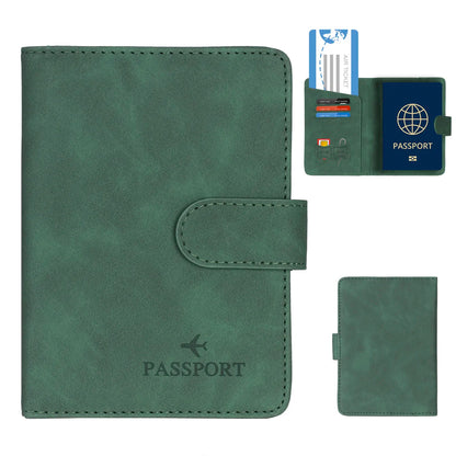 RFID Passport Holder Cover Wallet – Leather Travel Card Case for Men & Women