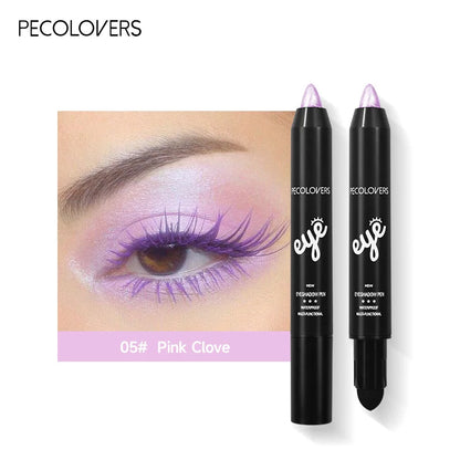 6 Colors Eyeshadow Pencil Stick, Waterproof Pearly Shimmer Glitter Eyeshadow Eyeliner Pen, Long Lasting Eye Makeup Tool