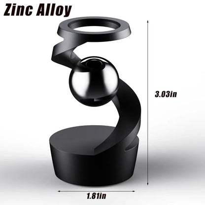 Desktop Rotating Gyroscope Finger Fidget Spinner Toy All Aluminum Alloy Spinning Gyro Silver Metallic Accents For Adults Gift