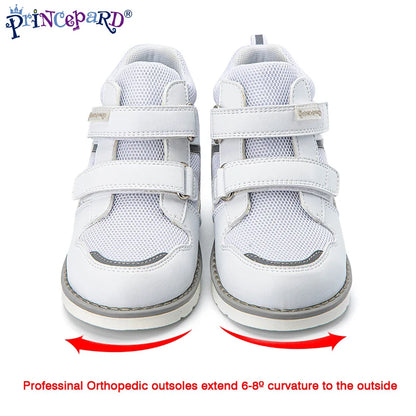 Princepard Children Orthopedic Sneakers for Flatfeet Ankle Support Kids Sport Running Shoes with Insole Corrective Boys Girls
