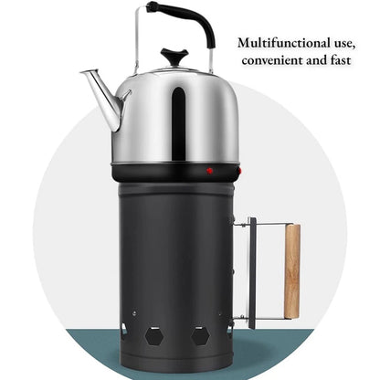 Portable Charcoal Ignition Bucket / Chimney Starter – Stainless Steel Barrel