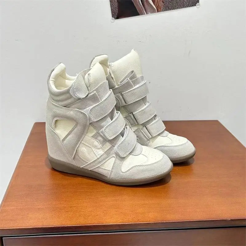 Thick-soled Casual Sneakers New Women's Versatile Fashion Casual Shoes Stylish Retro High-top Design Comfortable Sports Shoes