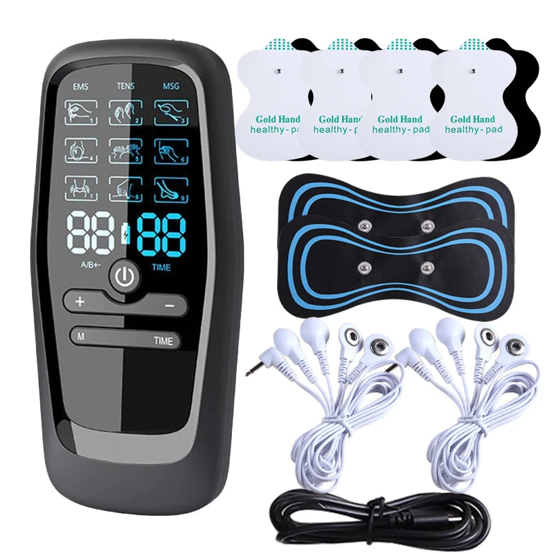 9 Modes EMS Electric Body Massager Low Frequency Pulse TENS Abdominal Electro Stimulator for Muscle Relaxation