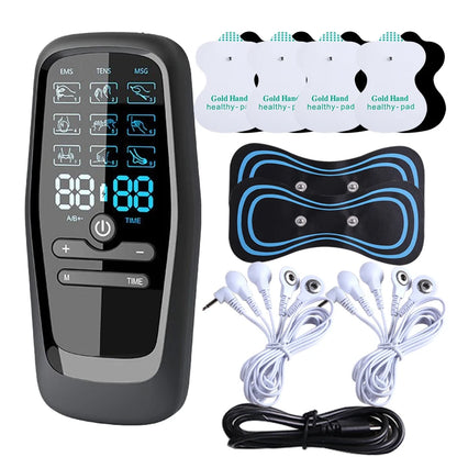 9 Modes EMS Electric Body Massager Low Frequency Pulse TENS Abdominal Electro Stimulator for Muscle Relaxation