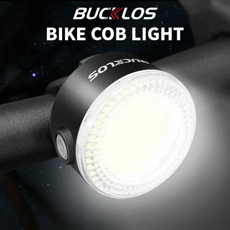 BUCKLOS Bike Light COB Front Rear Bicycle Lights LED Rechargeable Mountain Road Bicycle Lamp MTB Tail Light Cycling Flashlight