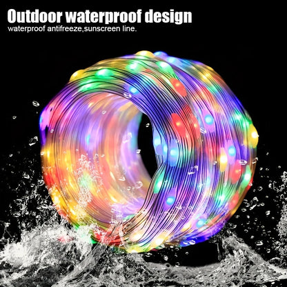 20M RGBIC Fairy String Light Solar Bluetooth Waterproof Garland Christmas String Lamp Smart Dreamcolor for Christmas Party Home