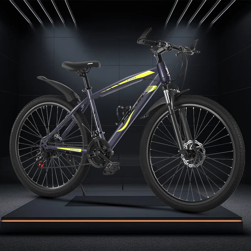 Cooya 24 Inch Variable Speed Bike With Lockable Front Fork 21/27 Speed Dual Disc Brake Student Bike High Carbon Steel Frame 2025