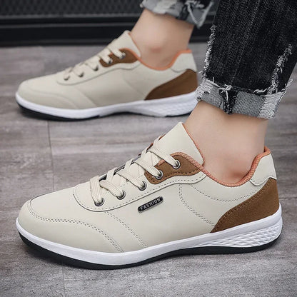 New Men Shoes Spring Autumn Waterproof Walking Sneakers Leisure Male Leather Sports Shoes Non-Slip Footwear Tennis for Men