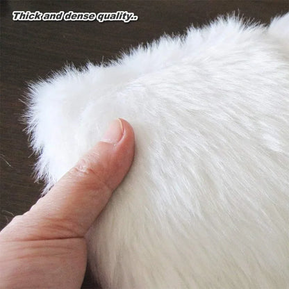 20 inch Plush Christmas Stocking 2 Pack Cozy Snowy White Faux Fur Xmas Stockings for Holiday Mantel Decoration Perfect for Chri