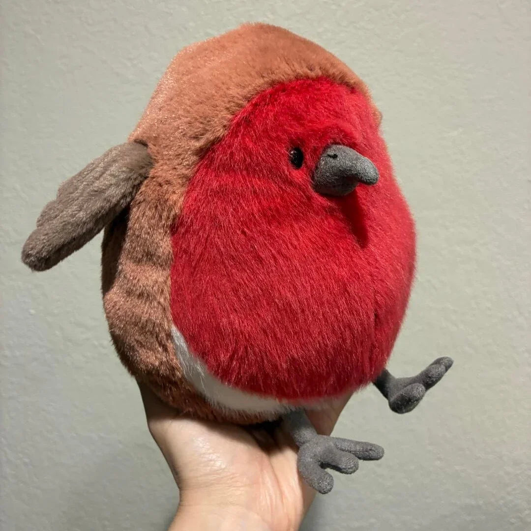 20cm Fat Robin Plushies Cartoon Stuffed Animal Plum Robin Doll Very Soft Cuddly Plush Bird Toy Cute Fluffy Birthday Gifts Girl