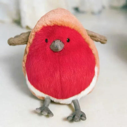 20cm Fat Robin Plushies Cartoon Stuffed Animal Plum Robin Doll Very Soft Cuddly Plush Bird Toy Cute Fluffy Birthday Gifts Girl