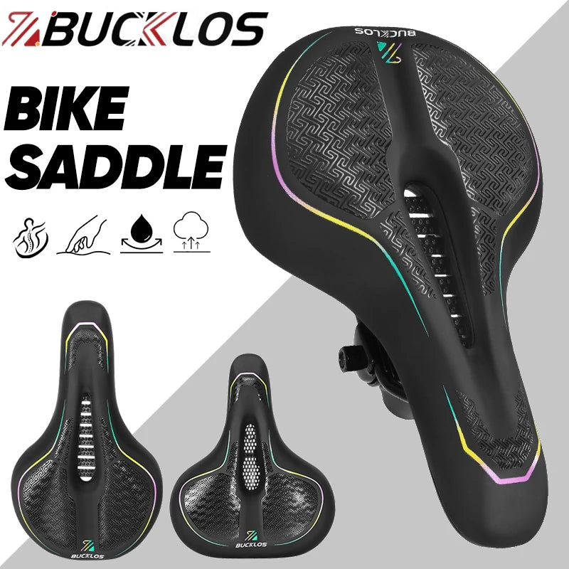 BUCKLOS MTB Shock-Absorption Saddle Soft Ergonomic Bicycle Saddle Waterproof Comfortable Mountain Bike Saddle Bicycle Parts