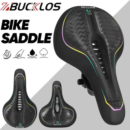 BUCKLOS MTB Shock-Absorption Saddle Soft Ergonomic Bicycle Saddle Waterproof Comfortable Mountain Bike Saddle Bicycle Parts