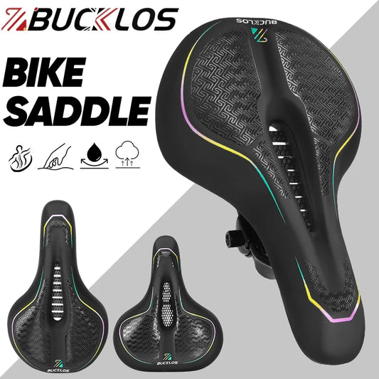 BUCKLOS MTB Shock-Absorption Saddle Soft Ergonomic Bicycle Saddle Waterproof Comfortable Mountain Bike Saddle Bicycle Parts