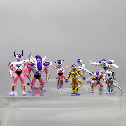 Hot 8pcs Dragon Ball Z Frieza Freezer  Anime Figures Figurine Pvc Statue Model Doll Collection Decoration toys