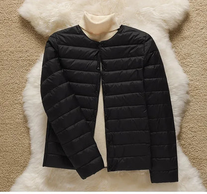 9 Color Women Puffer Jackets 90% Ultra Light Duck Down Women Matt Fabric Lightweight Coat Warm Female Windbreaker Parka