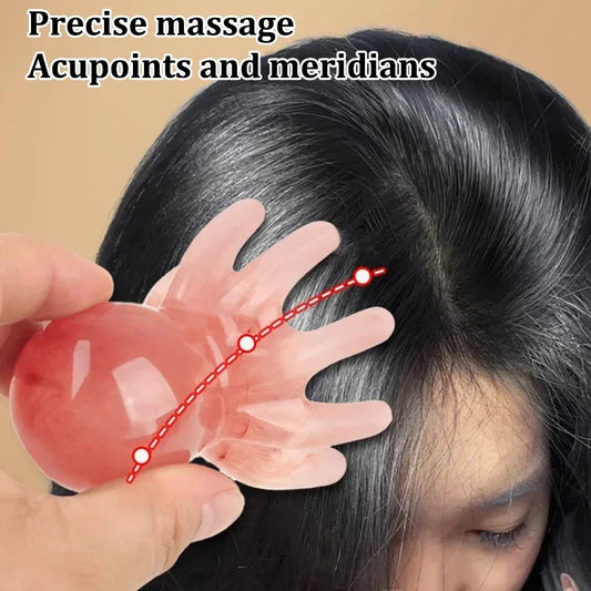 Resin Octopus Comb Head Massager – Scalp, Meridian, Gua Sha SPA Health Tool