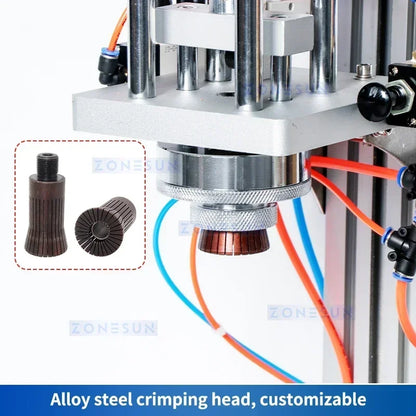 ZONESUN ZS-YG08 Pneumatic Perfume Bottle Crimping Machine Capper Sprayer Sealer Capping Machine