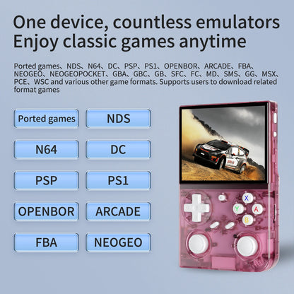 BATLEXP G350 Retro Handheld Game Console Linux 64-bit System 3.5" IPS Screen RK3326 Portable Pocket Video Player 64GB 4000 Games