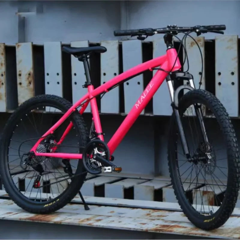 FJ High Carbon Steel Adult Shock Absorber Variable Speed Dual Disc Brake Mountain Bike Male Or Female Disc Brake 26 Inch Bicycle