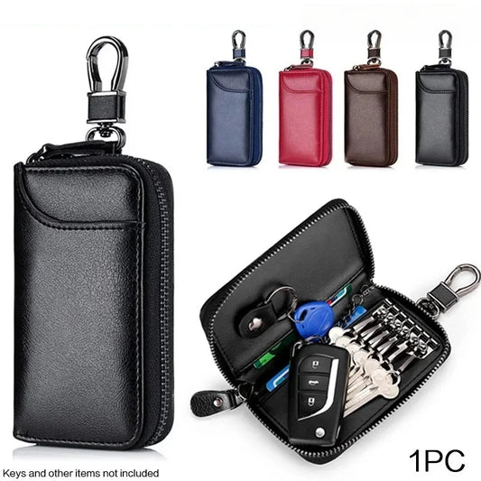 Genuine Leather KeyChain Key Bag Unisex Multifunction Wallet Car Housekeeper Pouch