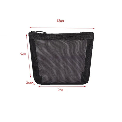 Heart Transparent Mesh Cosmetic & Toiletry Organizer Pouch – Portable Makeup & Essentials Bag for Women
