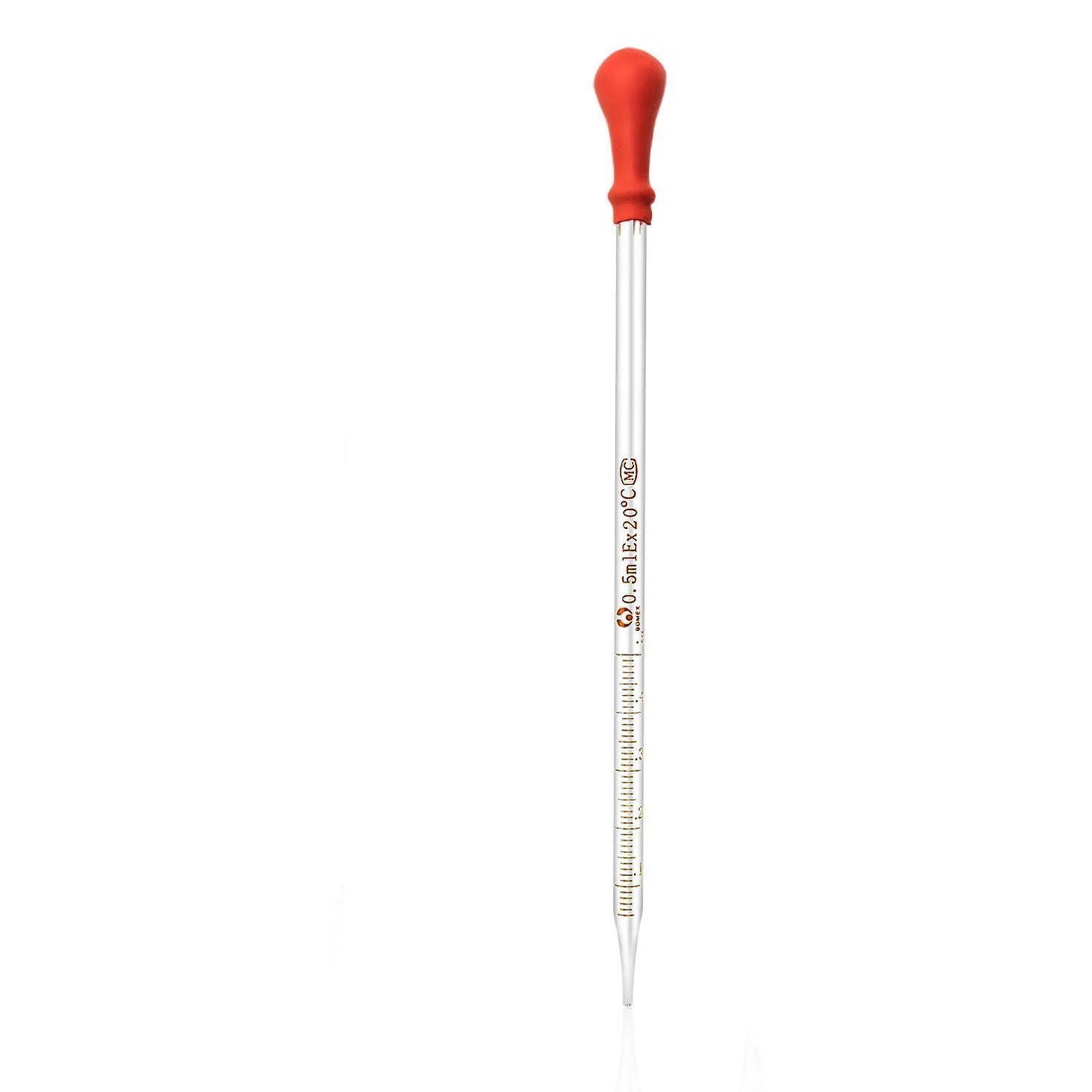 0.5ml 1ml 2ml 3ml Graduated Scale Dropper Pipette Borrosilicate Glass Rubber Head Liquid Pipettors For Lab Scale Laboratory
