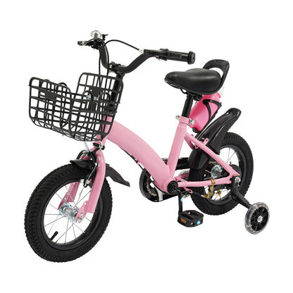 Bicicleta infantil de 30 cm com rodas, suporte para garrafa e cesto | Bicicleta de criança azul/vermelha/rosa para 2 a 5 anos