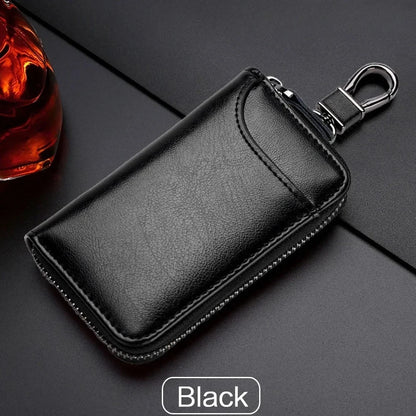 Genuine Leather KeyChain Key Bag Unisex Multifunction Wallet Car Housekeeper Pouch