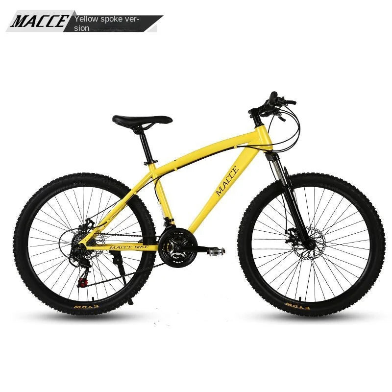 FJ High Carbon Steel Adult Shock Absorber Variable Speed Dual Disc Brake Mountain Bike Male Or Female Disc Brake 26 Inch Bicycle