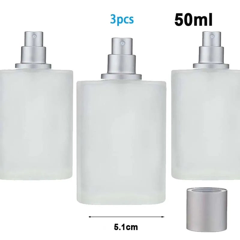 30/50ml Empty Frosted Glass Spray Bottles Perfume Atomizer Refillable Fine Mist Spray Empty Perfume Bottles
