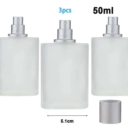 30/50ml Empty Frosted Glass Spray Bottles Perfume Atomizer Refillable Fine Mist Spray Empty Perfume Bottles