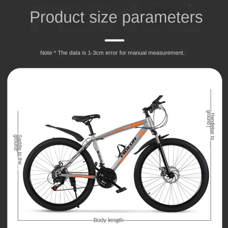 Cooya 24 Inch Variable Speed Bike With Lockable Front Fork 21/27 Speed Dual Disc Brake Student Bike High Carbon Steel Frame 2025