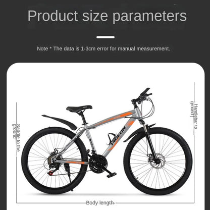 Cooya 24 Inch Variable Speed Bike With Lockable Front Fork 21/27 Speed Dual Disc Brake Student Bike High Carbon Steel Frame 2025