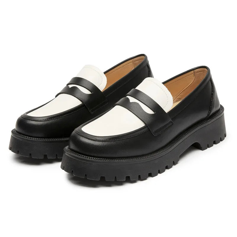 AIYUQI Spring Shoes Female British Style Thick-soled College Style Casual Loafers Genuine Leather Fashion Shoes Girls WHSLE MTO