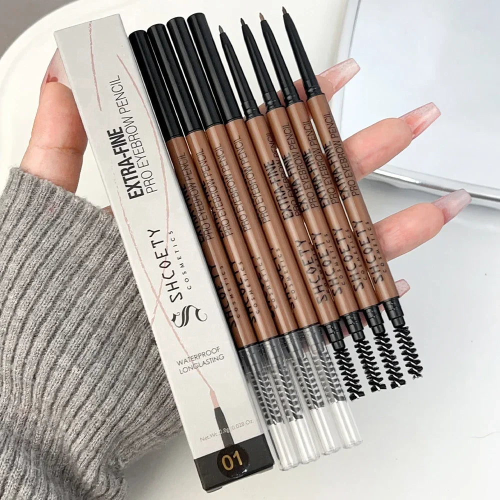 Ultra-Fine Head Dark Brown Eyebrow Pencil – Waterproof, Long-Lasting, Quick-Drying