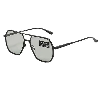 Metal Polarized Photochromic Sunglasses Men Women Double Beam Night Vision Drive