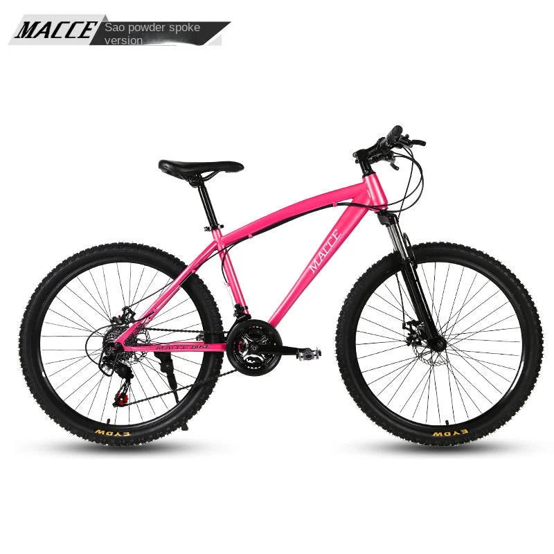 FJ High Carbon Steel Adult Shock Absorber Variable Speed Dual Disc Brake Mountain Bike Male Or Female Disc Brake 26 Inch Bicycle