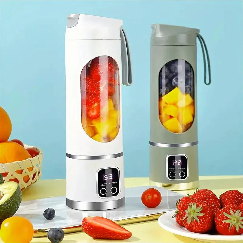 Portable 8-Blade Rechargeable Blender Juicer Cup – USB-C Powered, 380ml Capacity, Compact & Stylish