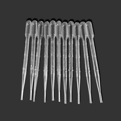 100PCS 3ML Multi-function Disposable Dropper Transparent Pipettes Liquid Transfer Graduated Pipettes Lab Test Tubes Supplies