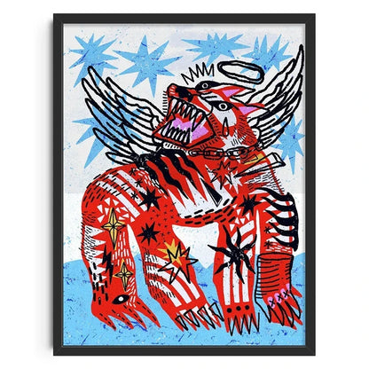 Retro Abstract Nourishing Soul Classic Wall Art,  Canvas Print Poster, Suitable for Home, Living Room, Room Decoration Painting