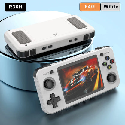 BOYHOM Green R36H Retro Video Game Console 3.5‘’ IPS Screen RK3326 3000 mAh Open Linux System Portable Player For Boys gift